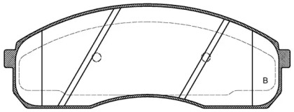 Комплект тормозных колодок (OPEN PARTS: BPA0821.02)