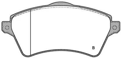 Комплект тормозных колодок (OPEN PARTS: BPA0822.00)