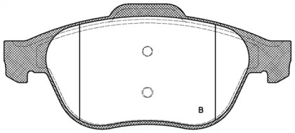 Комплект тормозных колодок (OPEN PARTS: BPA0843.00)