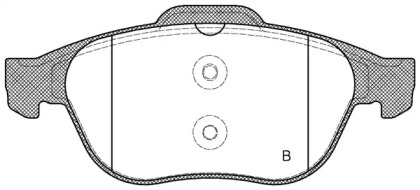 Комплект тормозных колодок (OPEN PARTS: BPA0843.10)