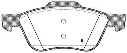 Комплект тормозных колодок (OPEN PARTS: BPA0844.00)