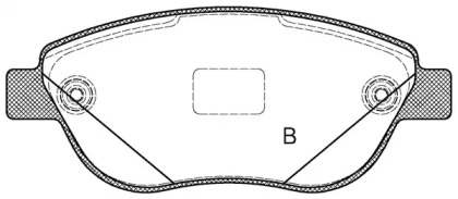 Комплект тормозных колодок (OPEN PARTS: BPA0859.12)