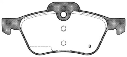 Комплект тормозных колодок (OPEN PARTS: BPA0864.00)