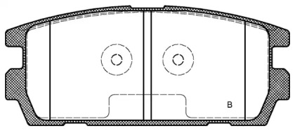 Комплект тормозных колодок (OPEN PARTS: BPA0877.02)