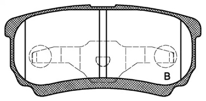 Комплект тормозных колодок (OPEN PARTS: BPA1051.02)