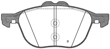 Комплект тормозных колодок (OPEN PARTS: BPA1082.50)