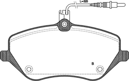 Комплект тормозных колодок (OPEN PARTS: BPA1101.04)