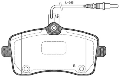 Комплект тормозных колодок (OPEN PARTS: BPA1102.04)