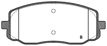 Комплект тормозных колодок (OPEN PARTS: BPA1133.02)