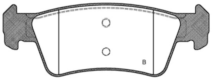 Комплект тормозных колодок (OPEN PARTS: BPA1187.02)