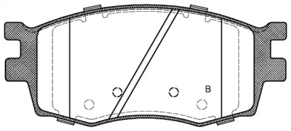 Комплект тормозных колодок (OPEN PARTS: BPA1208.02)