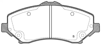 Комплект тормозных колодок (OPEN PARTS: BPA1259.02)