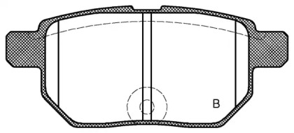 Комплект тормозных колодок (OPEN PARTS: BPA1286.02)