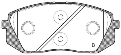 Комплект тормозных колодок (OPEN PARTS: BPA1302.02)