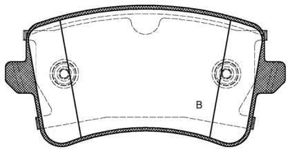 Комплект тормозных колодок (OPEN PARTS: BPA1343.10)