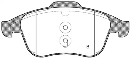 Комплект тормозных колодок (OPEN PARTS: BPA1350.00)