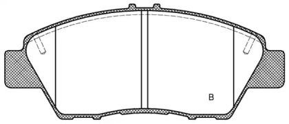 Комплект тормозных колодок (OPEN PARTS: BPA1358.02)