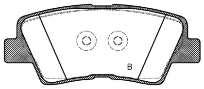 Комплект тормозных колодок (OPEN PARTS: BPA1362.42)