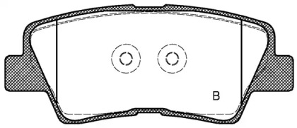 Комплект тормозных колодок (OPEN PARTS: BPA1362.52)