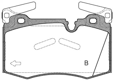 Комплект тормозных колодок (OPEN PARTS: BPA1374.00)