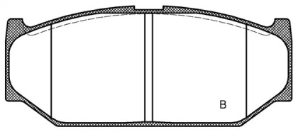 Комплект тормозных колодок (OPEN PARTS: BPA1381.12)