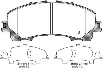 Комплект тормозных колодок (OPEN PARTS: BPA1407.12)