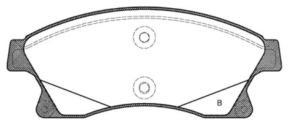 Комплект тормозных колодок (OPEN PARTS: BPA1431.12)