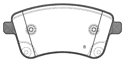 Комплект тормозных колодок (OPEN PARTS: BPA1435.02)