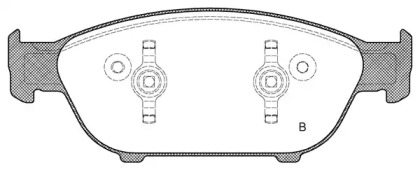 Комплект тормозных колодок (OPEN PARTS: BPA1441.02)