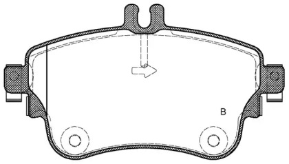 Комплект тормозных колодок (OPEN PARTS: BPA1487.08)