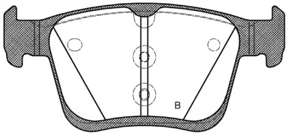 Комплект тормозных колодок (OPEN PARTS: BPA1516.00)