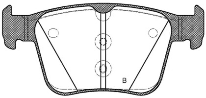 Комплект тормозных колодок (OPEN PARTS: BPA1516.10)