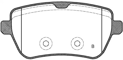 Комплект тормозных колодок (OPEN PARTS: BPA1535.00)