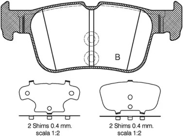 Комплект тормозных колодок (OPEN PARTS: BPA1551.12)