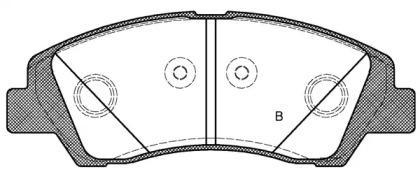 Комплект тормозных колодок (OPEN PARTS: BPA1583.02)