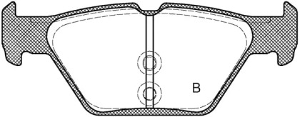 Комплект тормозных колодок (OPEN PARTS: BPA1638.02)