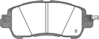 Комплект тормозных колодок (OPEN PARTS: BPA1656.04)