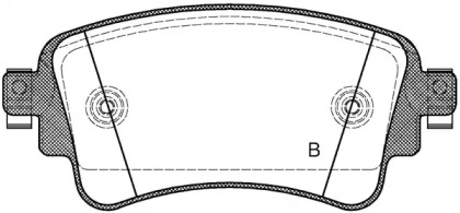 Комплект тормозных колодок (OPEN PARTS: BPA1669.08)