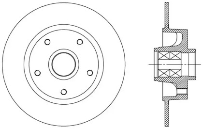 Тормозной диск (OPEN PARTS: BDA2515.30)