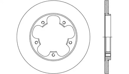 Тормозной диск (OPEN PARTS: BDA2734.10)