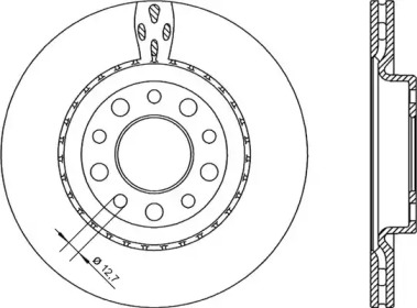 Тормозной диск (OPEN PARTS: BDR2255.20)