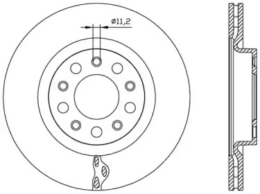 Тормозной диск (OPEN PARTS: BDR2560.20)