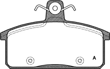 Комплект тормозных колодок (OPEN PARTS: BPA0128.50)