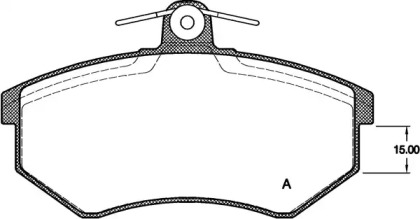 Комплект тормозных колодок (OPEN PARTS: BPA0134.00)