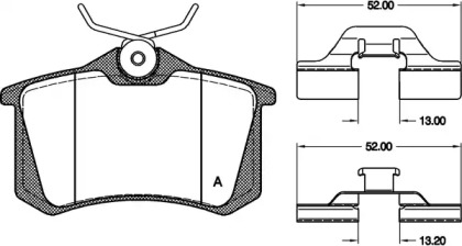 Комплект тормозных колодок (OPEN PARTS: BPA0263.03)