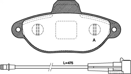 Комплект тормозных колодок (OPEN PARTS: BPA0414.01)