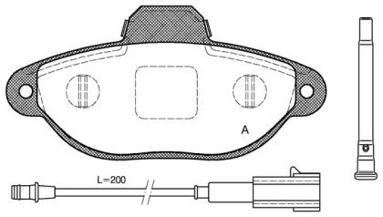 Комплект тормозных колодок (OPEN PARTS: BPA0414.21)