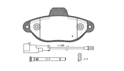 Комплект тормозных колодок (OPEN PARTS: BPA0414.22)