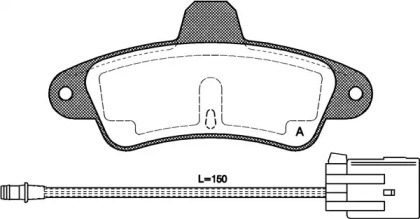 Комплект тормозных колодок (OPEN PARTS: BPA0433.02)