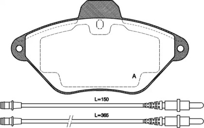 Комплект тормозных колодок (OPEN PARTS: BPA0439.04)